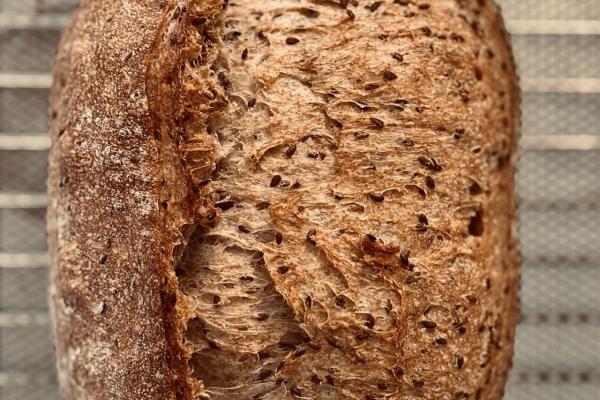 flaxseed sourdough bread