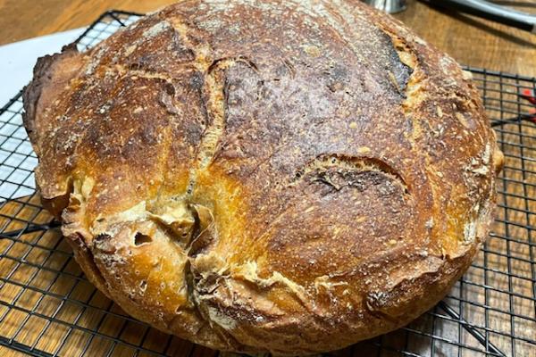 a large round loaf of bread