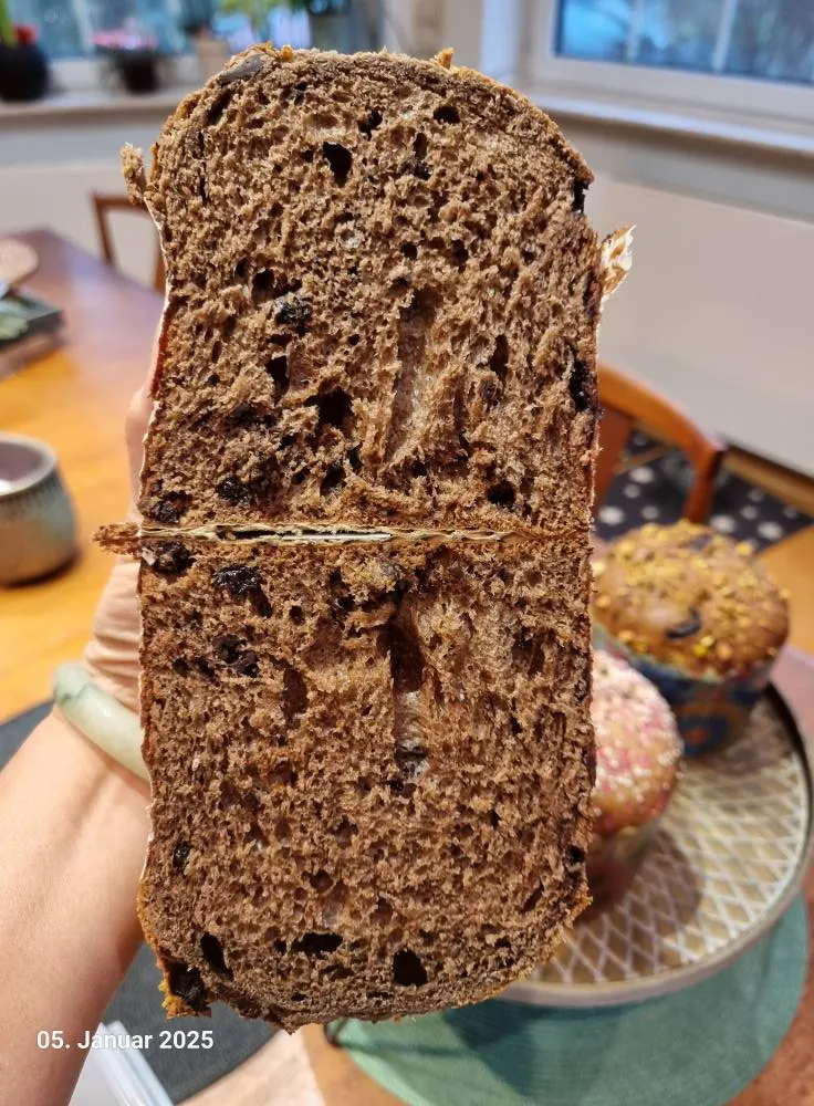 Not the open crumb I was aiming for but it has potential !