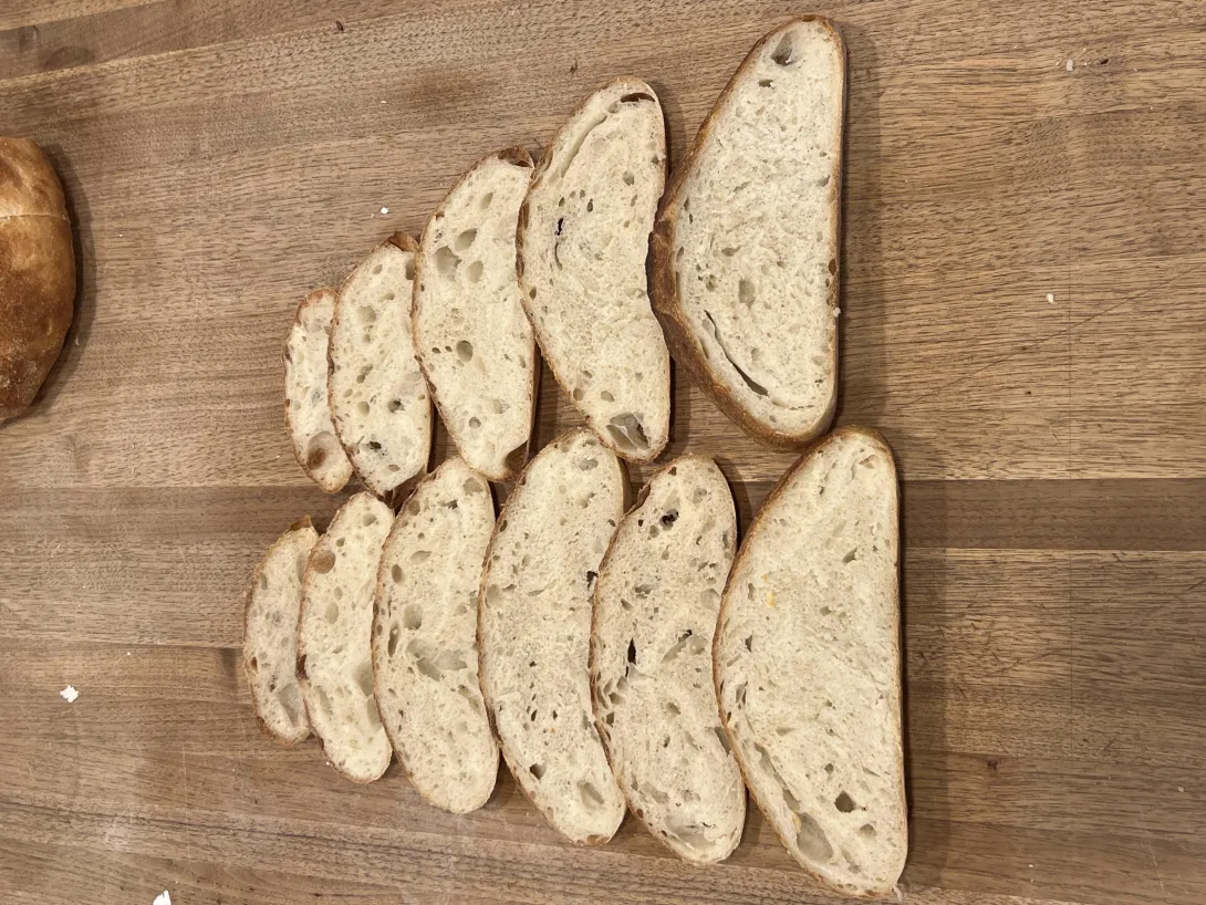 Pic of sliced bread with inconsistent crumb