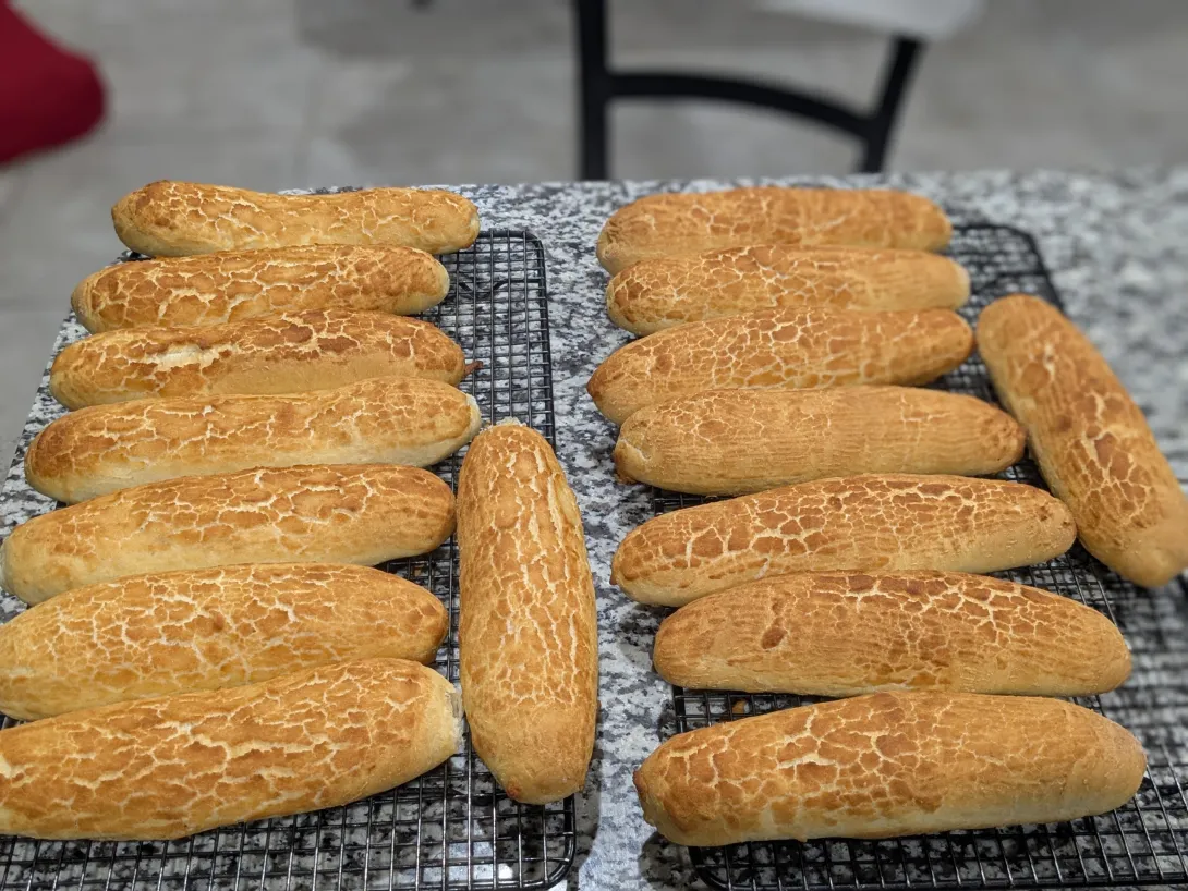 Double batch Dutch Crunch rolls