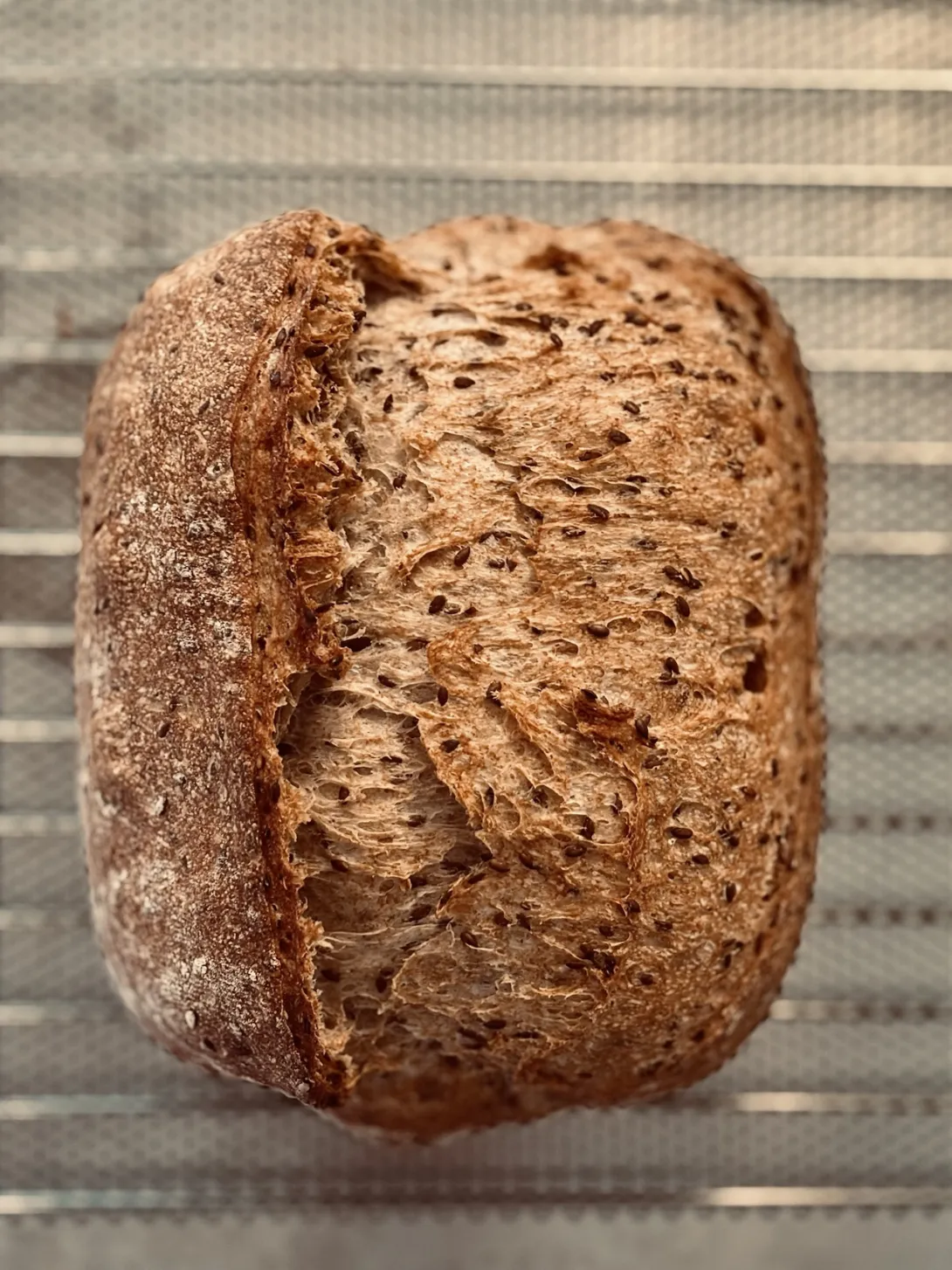 flaxseed sourdough bread