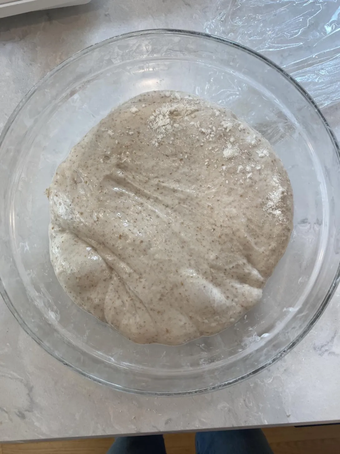 Tartine Basic Loaf at 3 hours of bulk fermentation (70% hydration)